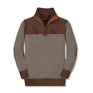 GIOBERTI -  Boy's 100% Cotton Button Down Collar Knit Brown